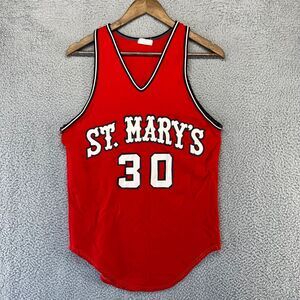 Vintage Speedline St Marys College Jersey Mens Medium Red Michigan Team #30 70s